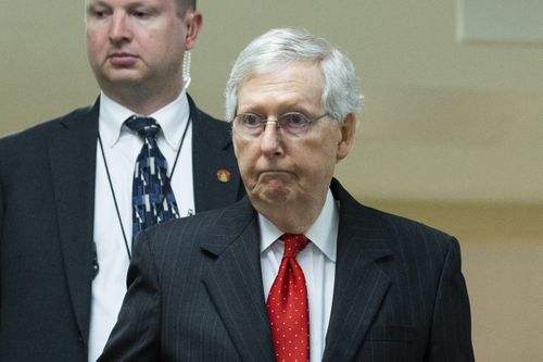 While Senate Majority Leader Mitch McConnell stayed silent throughout the day, other Republicans easily defended the president .