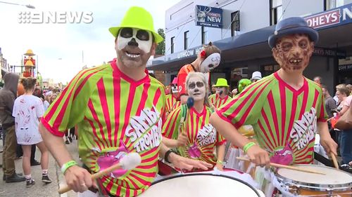 Thousands swarmed Main Street in Lithgow for the Halloween street party. (9NEWS)