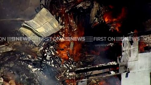 The two-storey home was unable to be saved by fire crews. (9NEWS)