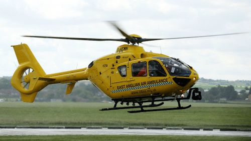 An East Anglian Air Ambulance helicopter. (AAP)