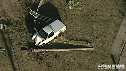 Young driver killed when ute veered off road and crashed into power pole in Sydney's south-west.