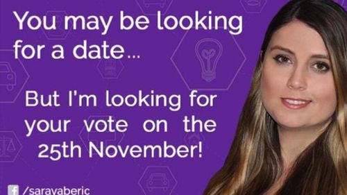 Gold Coast independent candidate Saraya Beric is using Tinder to look for votes.