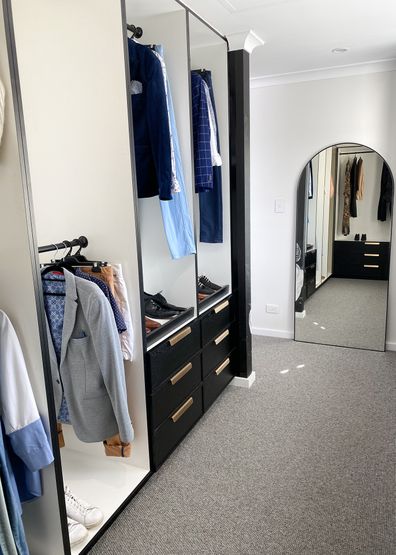 El'ise and Matt's renovation: A look inside their walk-in wardrobe