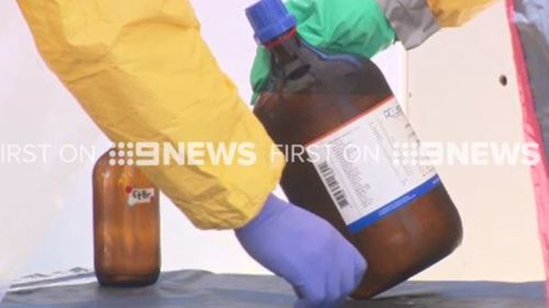 The lab was allegedly discovered at a home on Fletcher Street. (9NEWS)