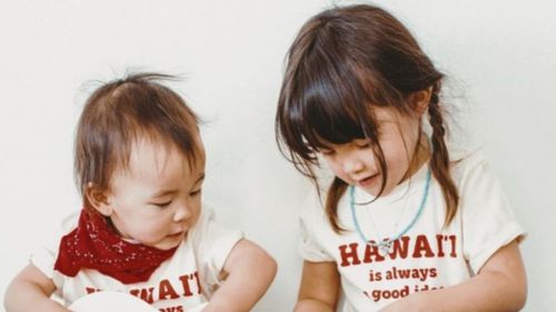 Kawa with young sister, Rafa. (Instagram)