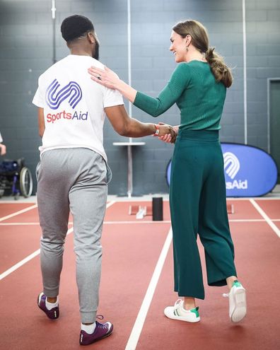 Kate gets sporty with budding athletes at SportsAid event in London