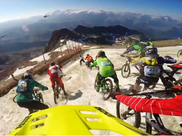 Mountain bike riders put it on the line in epic glacier race