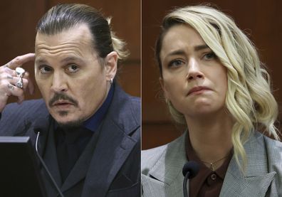 Johnny Depp and Amber Heard during their 2022 defamation trial.