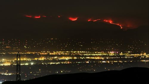 The fire burns near Boise, Idaho last week. (AAP)