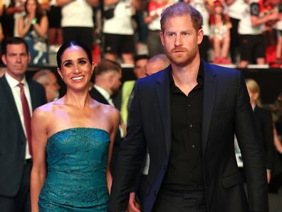 Prince Harry, Duke of Sussex, and Meghan, Duchess of Sussex attend the closing ceremony of the Invictus Games Düsseldorf 2023 at Merkur Spiel-Arena on September 16, 2023 in Duesseldorf, Germany. (Photo by Chris Jackson/Getty Images for the Invictus Games Foundation)