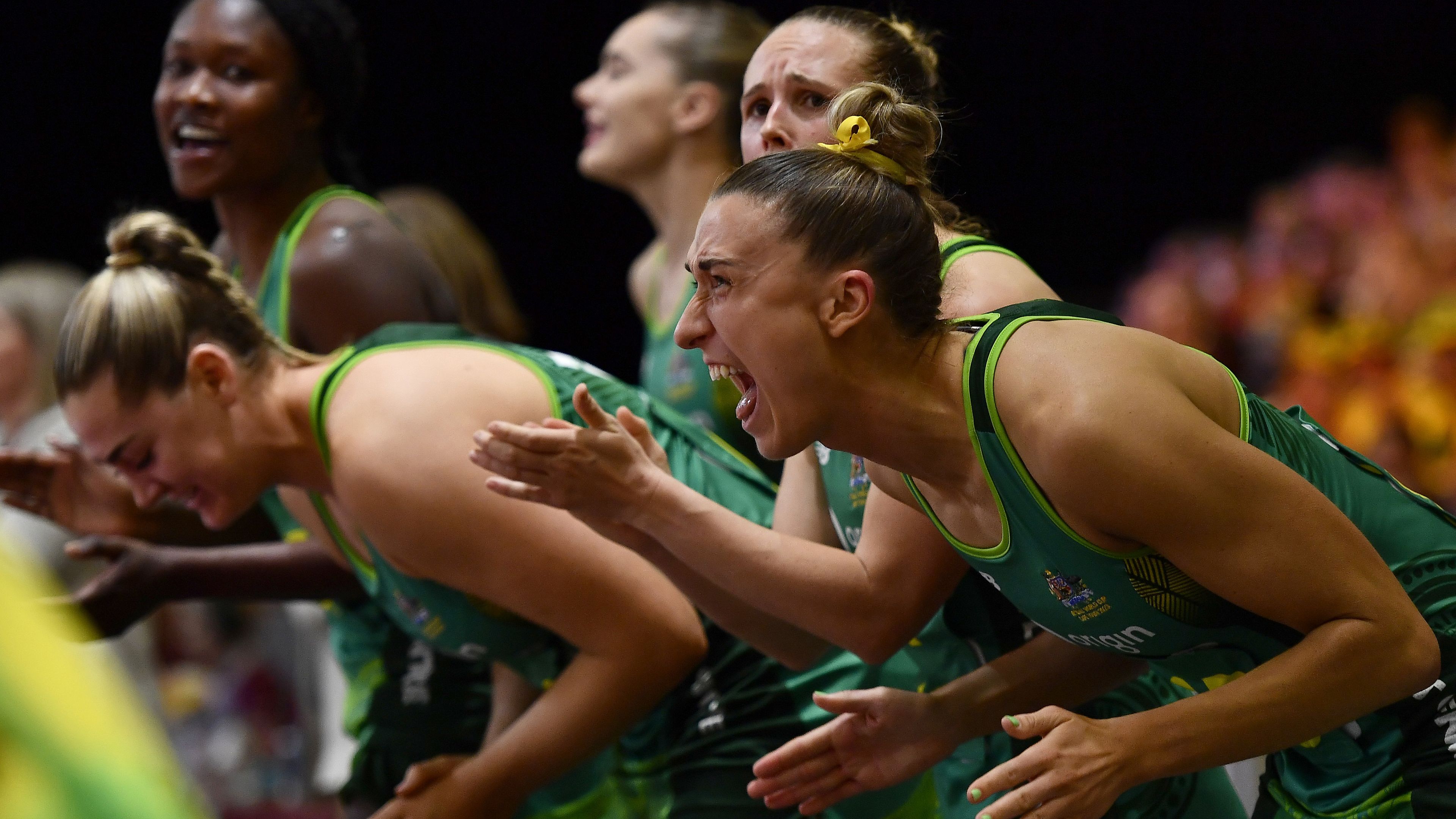 Sarah Klau of Australia during the Netball World Cup 2023, Semi Final 2 match between Jamaica and Australia at Cape Town International Convention Centre, Court 1 on August 05, 2023 in Cape Town, South Africa, (Photo by Ashley Vlotman/Gallo Images/Netball World Cup 2023)