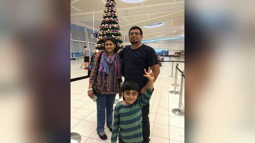 The Masood family narrowly avoided serious injury. (9NEWS)