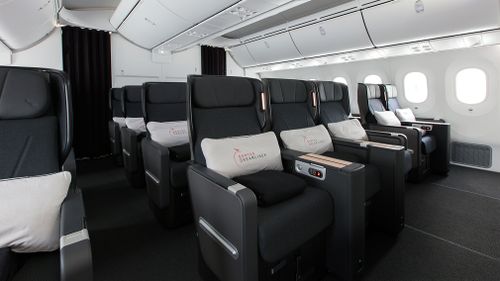 A view of the premium economy cabin. (Qantas)