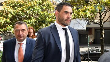 NRL star and former Australian captain Greg Inglis arrives at court on drink-driving charges.