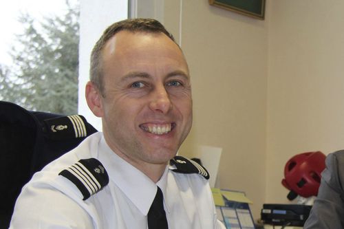 Lieutenant-Colonel Arnaud Beltrame, shown here in 2013, has been hailed a hero after swapping himself with a hostage in a French siege to help end a gunman's rampage (AAP).