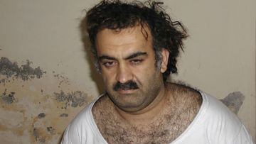 This 2003 photo shows Khalid Shaikh Mohammad, the alleged Sept. 11 mastermind, shortly after his capture during a raid in Pakistan.