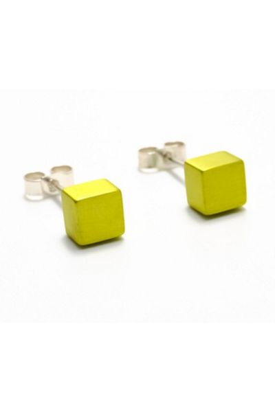 <a href="https://www.wolfandbadger.com/au/cube-earrings-chartreuse/" target="_blank">Filip Vanas earrings, $99 at WolfAndBadger.com</a>