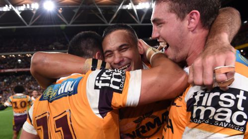 The game was captain Justin Hodges' final match Suncorp Stadium before his retirement. (AAP)