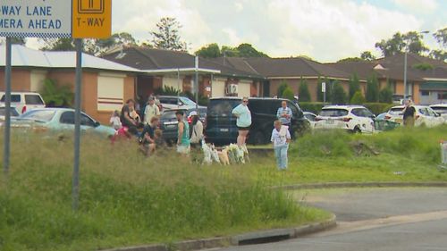 Tributes being laid at the scene were two teenagers were struck by a bus in Sydney's west. 