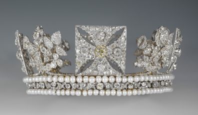 Queen Elizabeth's Diamond Diadem  goes on display as part of the special display Platinum Jubilee: The Queen's Accession