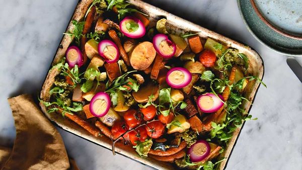 Vegetable tray bake