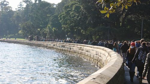 A Pokemon Go event was held in Sydney on Sunday with thousands of people congregating to find and catch Pokemon. (Facebook: Peter Pei Zhang)