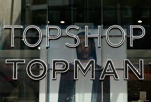 Photo shows the exterior of the new Top Shop multi-storey retail store at Emporium Melbourne on July 30, 2014 in Melbourne, Australia.