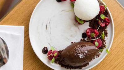 The Tilbury Hotel's baked chocolate mousse