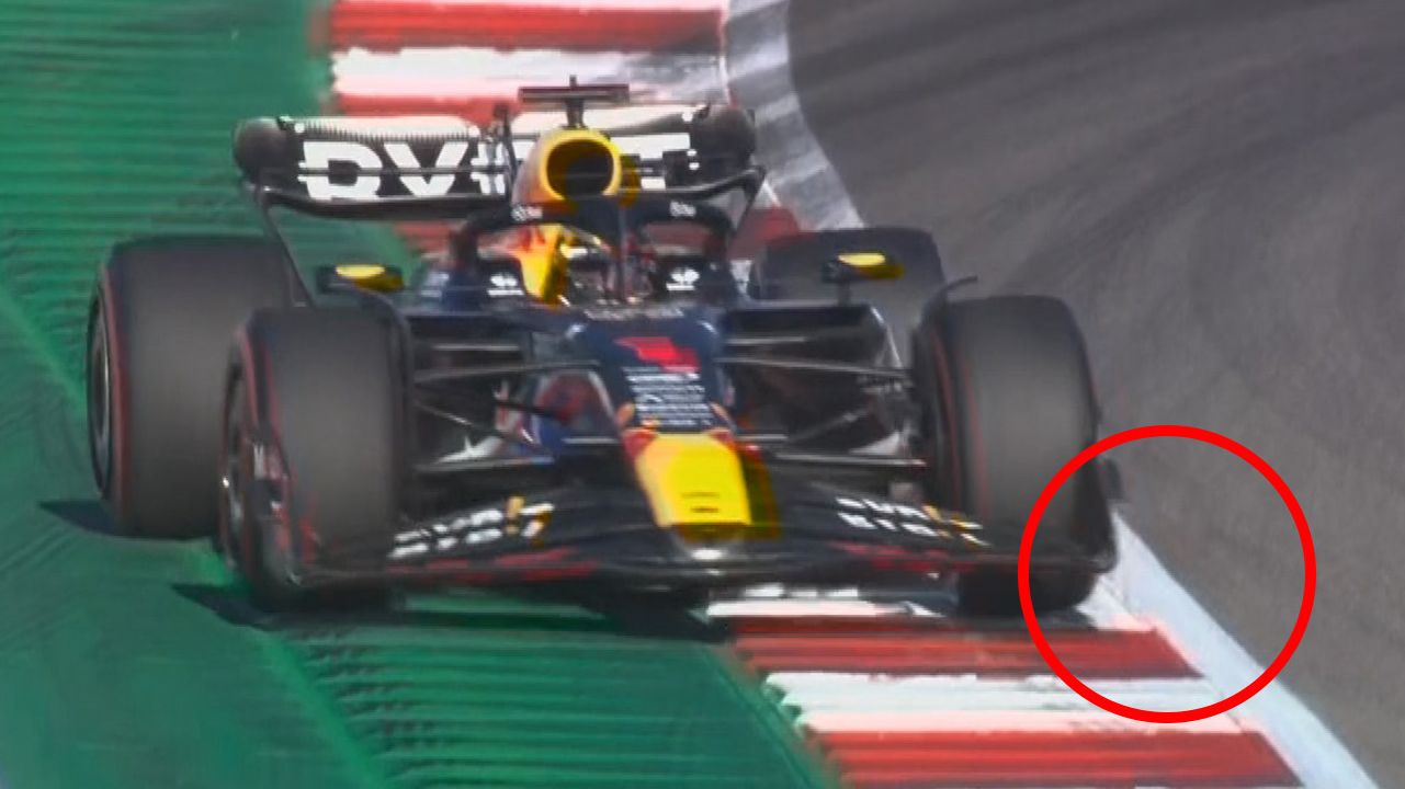 Max Verstappen had his pole position lap deleted for going off track at the second last corner.