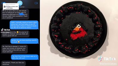 Baker Brianna Romero misread a customer's order resulting in a hilarious 'emo Elmo' cake fail