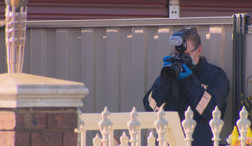 Detectives from the forensics team examined the scene today.