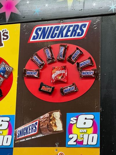 Snickers: $6