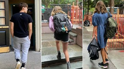 Sarah Jessica Parker's three kids head to school.