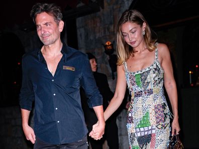 NEW YORK, NY - SEPTEMBER 14:  Bradley Cooper and Gigi Hadid are seen leaving the Vogue October issue cocktail party at Monsieur during New York Fashion Week on September 14, 2025 in New York City.  (Photo by XNY/Star Max/GC Images)
