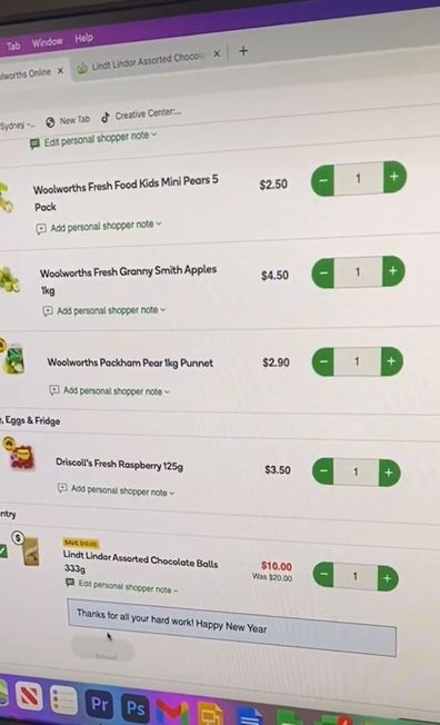 TikTok, Woolworths Australia, leaving notes in online orders