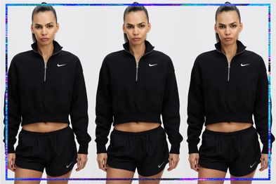 9PR: Nike Sportswear Style Quarter-Zip Crop Fleece