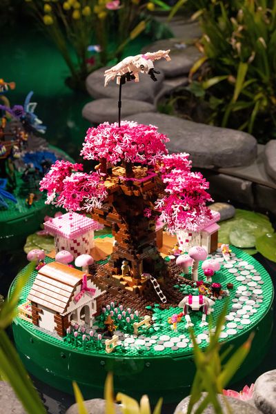 Pink Bonsai Tree and Fairy Village | Lily Pads Challenge