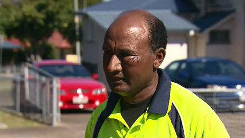 Efram was driving to work when his windscreen was hit. Picture: 9NEWS