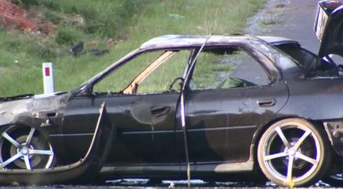 Police are working to identify the driver who died in the Kurwongbah crash. (9NEWS)