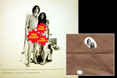 All John and Yoko needed was love - the rest of the world thought they needed a brown sleeve covering their bits.