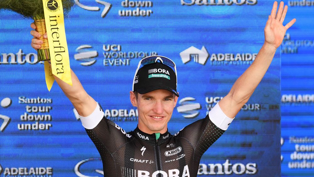 Jay McCarthy finish third in the Tour Down Under. (AAP)