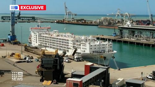 The Polaris 3 docked in Townsville on Thursday after 17 days at sea.