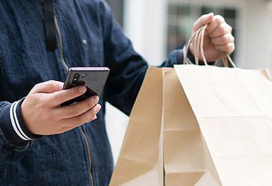 Stock image of grocery or food delivery (Getty)