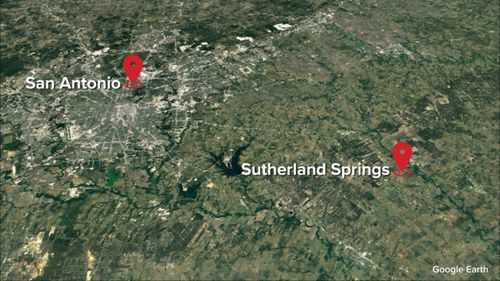 The town where the shooting occured is close to the major Texas city of San Antonio. (Google)