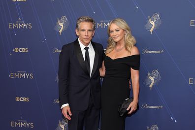 LOS ANGELES, CALIFORNIA - SEPTEMBER 14: (L-R) Ben Stiller and Christine Taylor attend the 77th Primetime Emmy Awards at Peacock Theater on September 14, 2025 in Los Angeles, California. (Photo by Maya Dehlin Spach/WireImage)