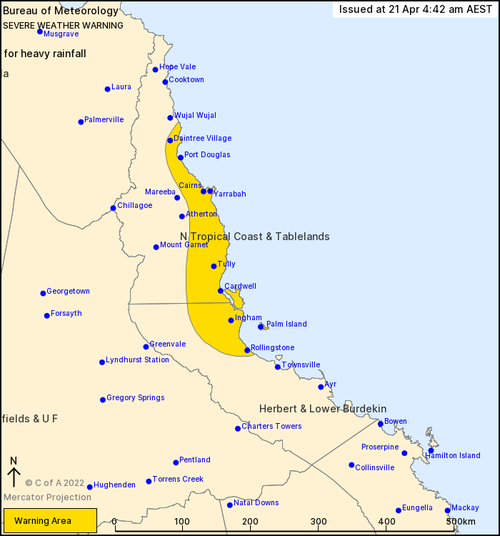 Communities from Daintree to Rollingstone have been put on flood watch. 