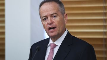 Bill Shorten addresses the Labor caucus for the last time as Labor leader in Canberra.