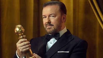 Ricky Gervais, Golden Globe Awards, host, trophy