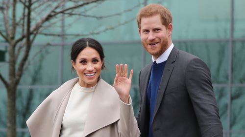 Prince Harry and Meghan Markle during a visit to Catalyst Inc science park in Belfast where they met some of Northern Ireland's brightest young entrepreneurs. (PA)