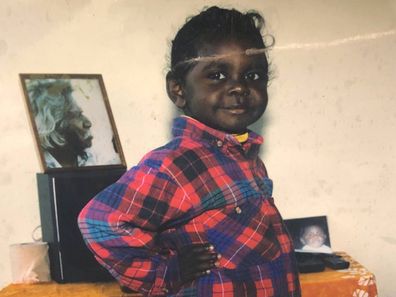 Magnolia Maymuru as a child growing up in Yirrkala, a small community in Australia's Northern Territory.